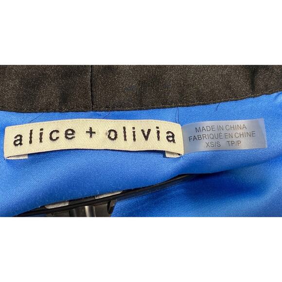 Alice & Olivia Multicolor Floral Print Koko Patchwork Print Lux Jacket Sz. XS/S - Picture 3 of 5